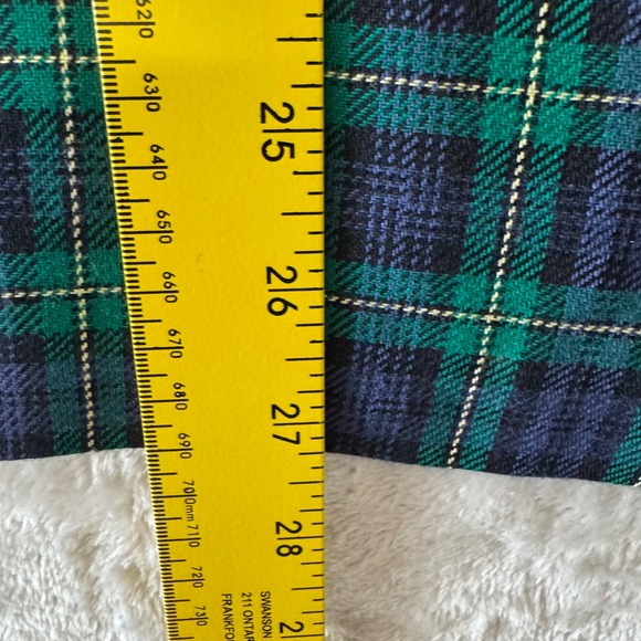 Vintage Weathervane Womens Plaid Faux Wrap Skirt XS S Blue Green Union Label USA - Picture 9 of 9